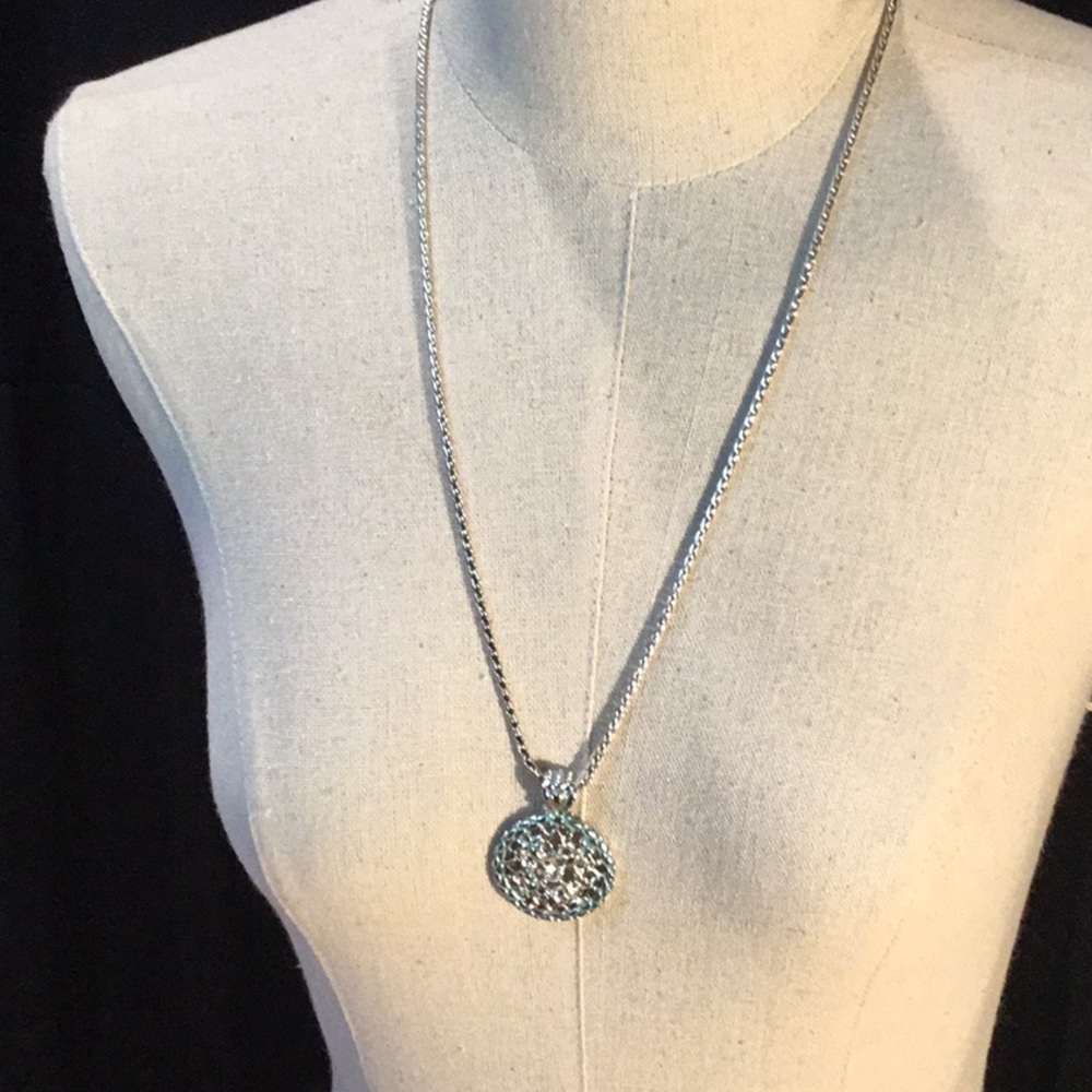 John Medeiros CZ medallion necklace